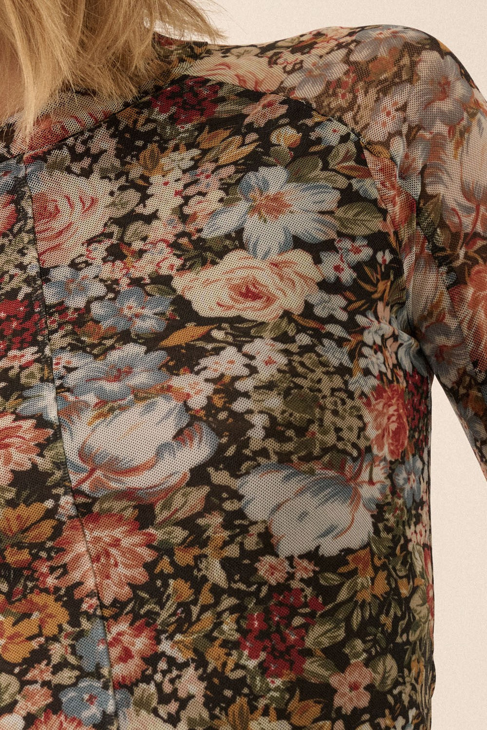 Floral Mesh Top