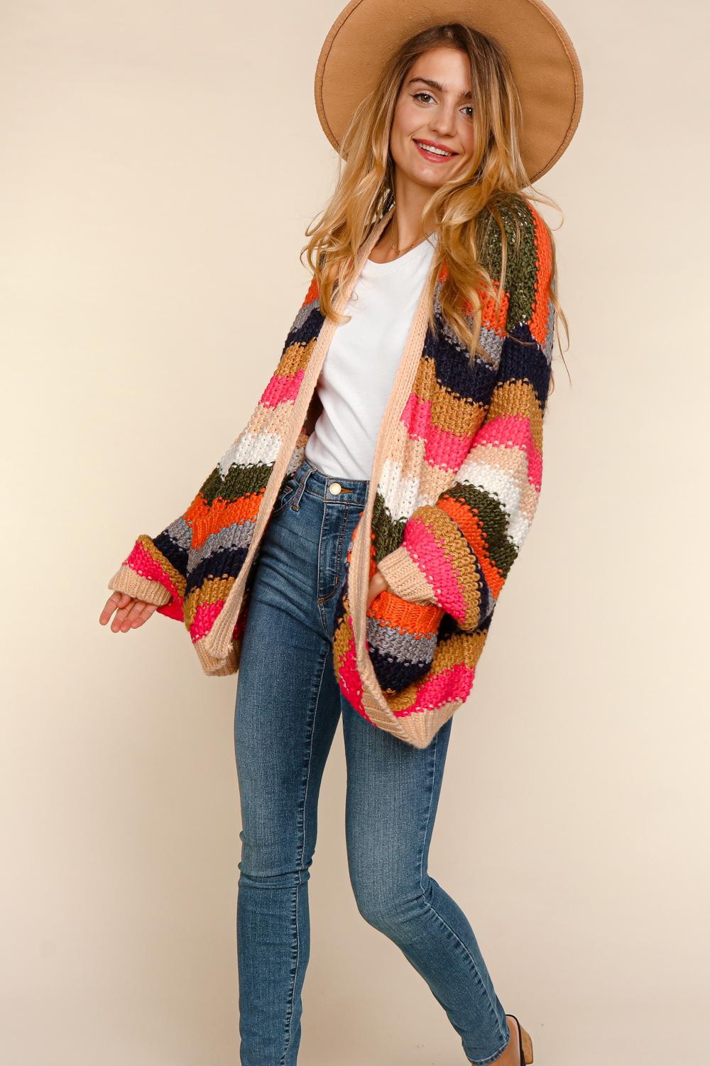 Chunky Multi Color Cardigan