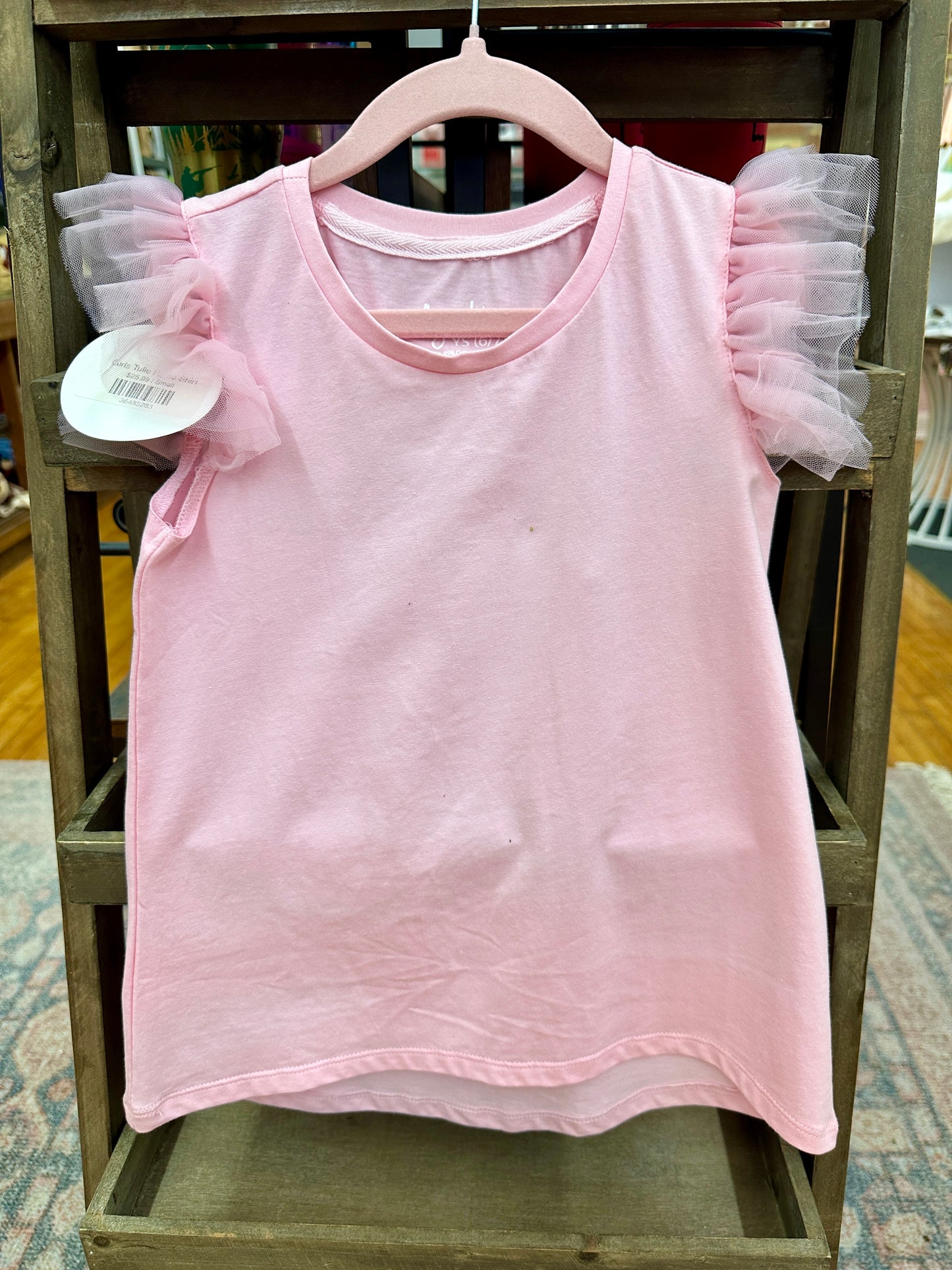 Girls Tulle Ruffle Shirt
