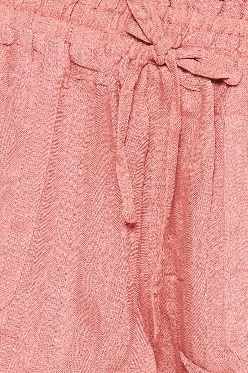 Paper Bag Leinen Shorts