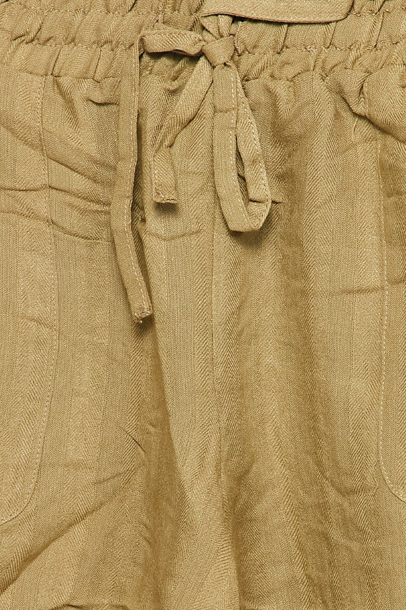 Paper Bag Leinen Shorts