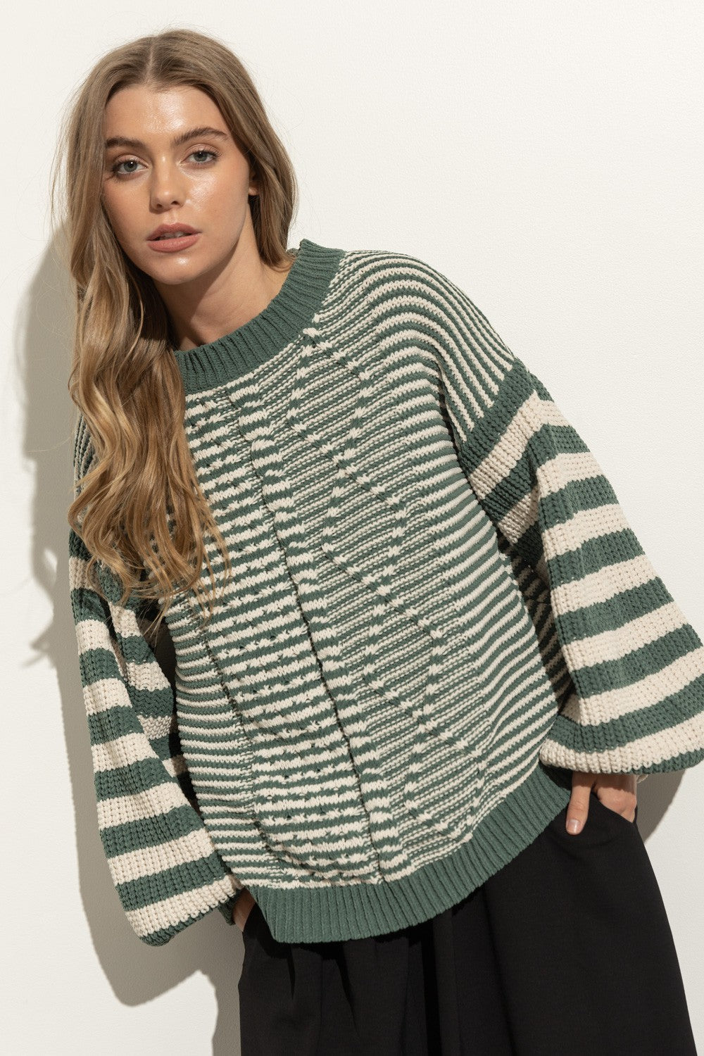 Striped Green Sweater