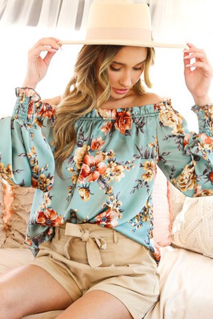 Floral Satin Top