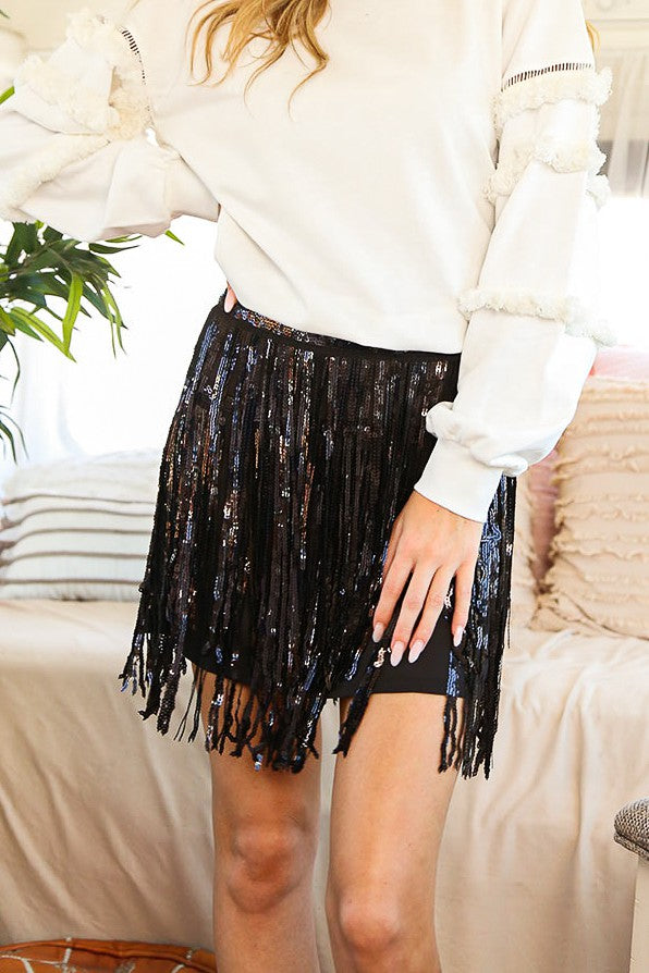 Sequin Mini Skirt