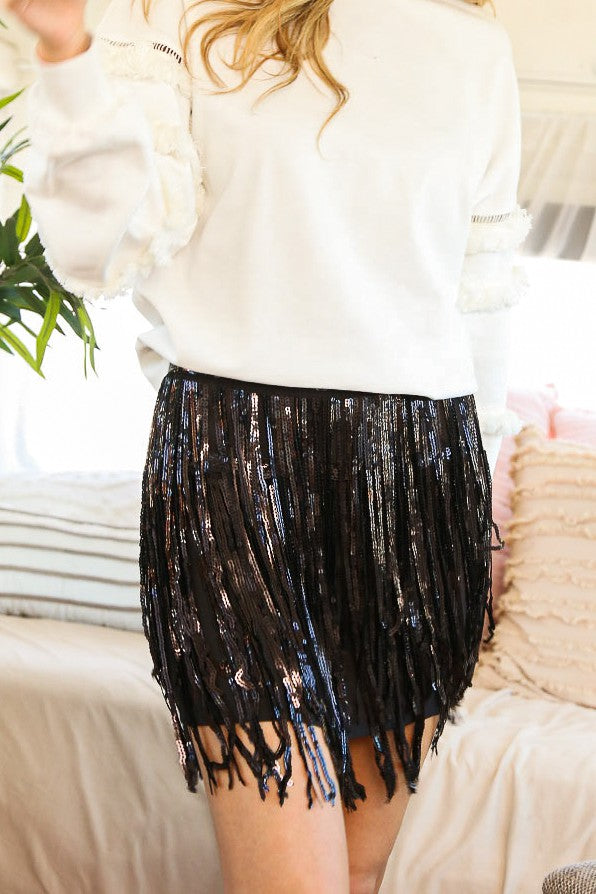 Sequin Mini Skirt