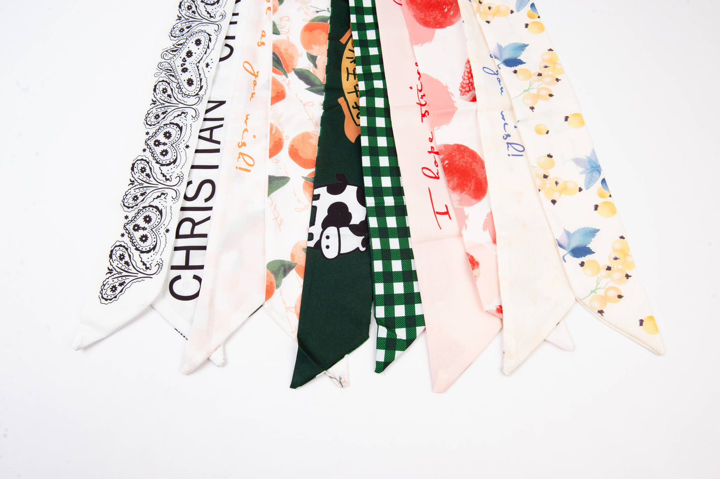 COUNTRY MART SKINNY SCARF/HAIR TIE SET OF 5