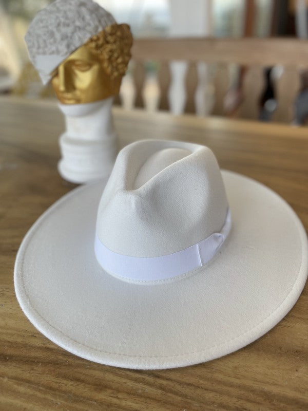 Vegan Felt Wide Brim Fedora