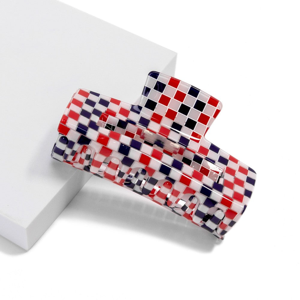 Checkerboard Hair Claw
