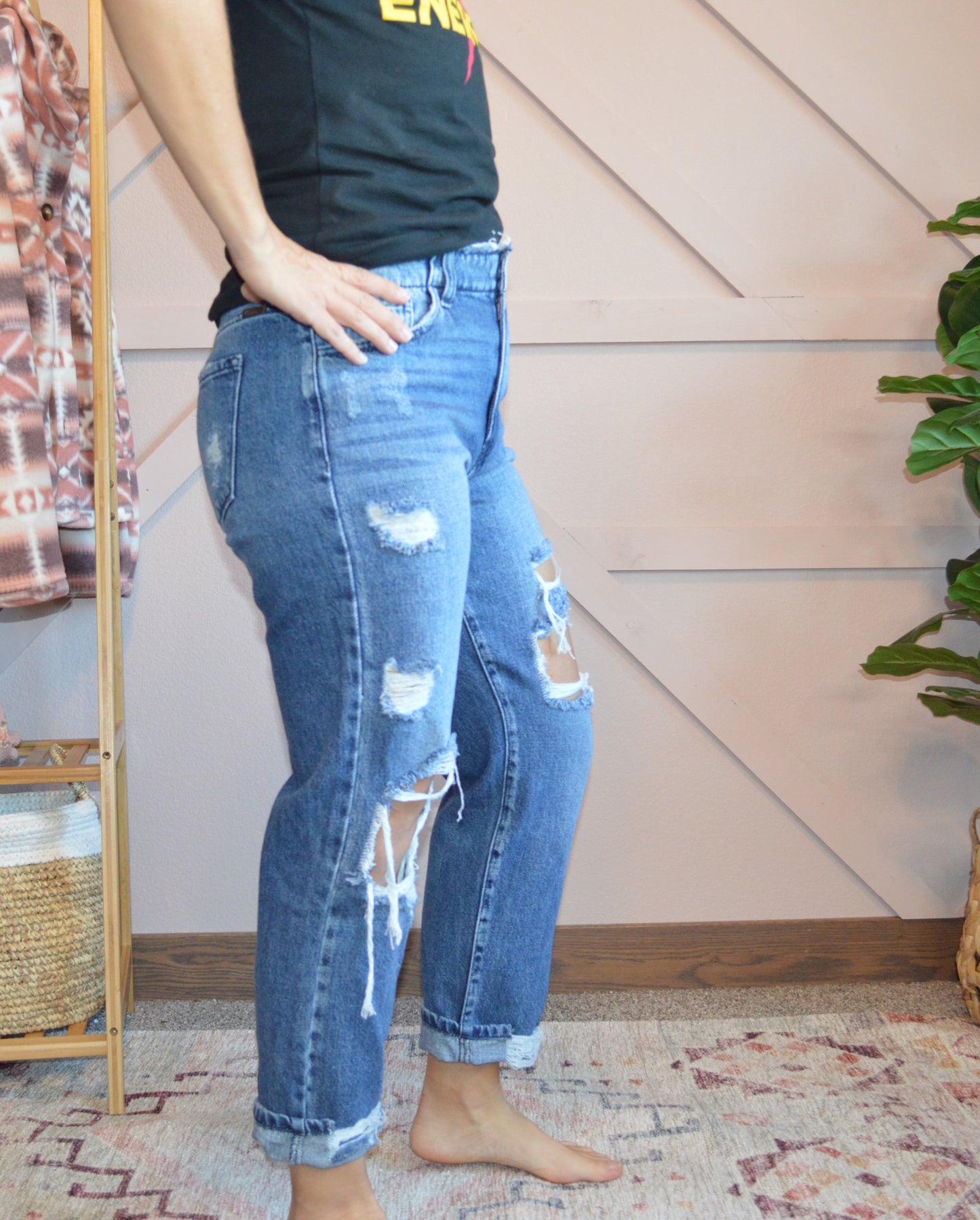 KanCan High Rise Mom Jeans