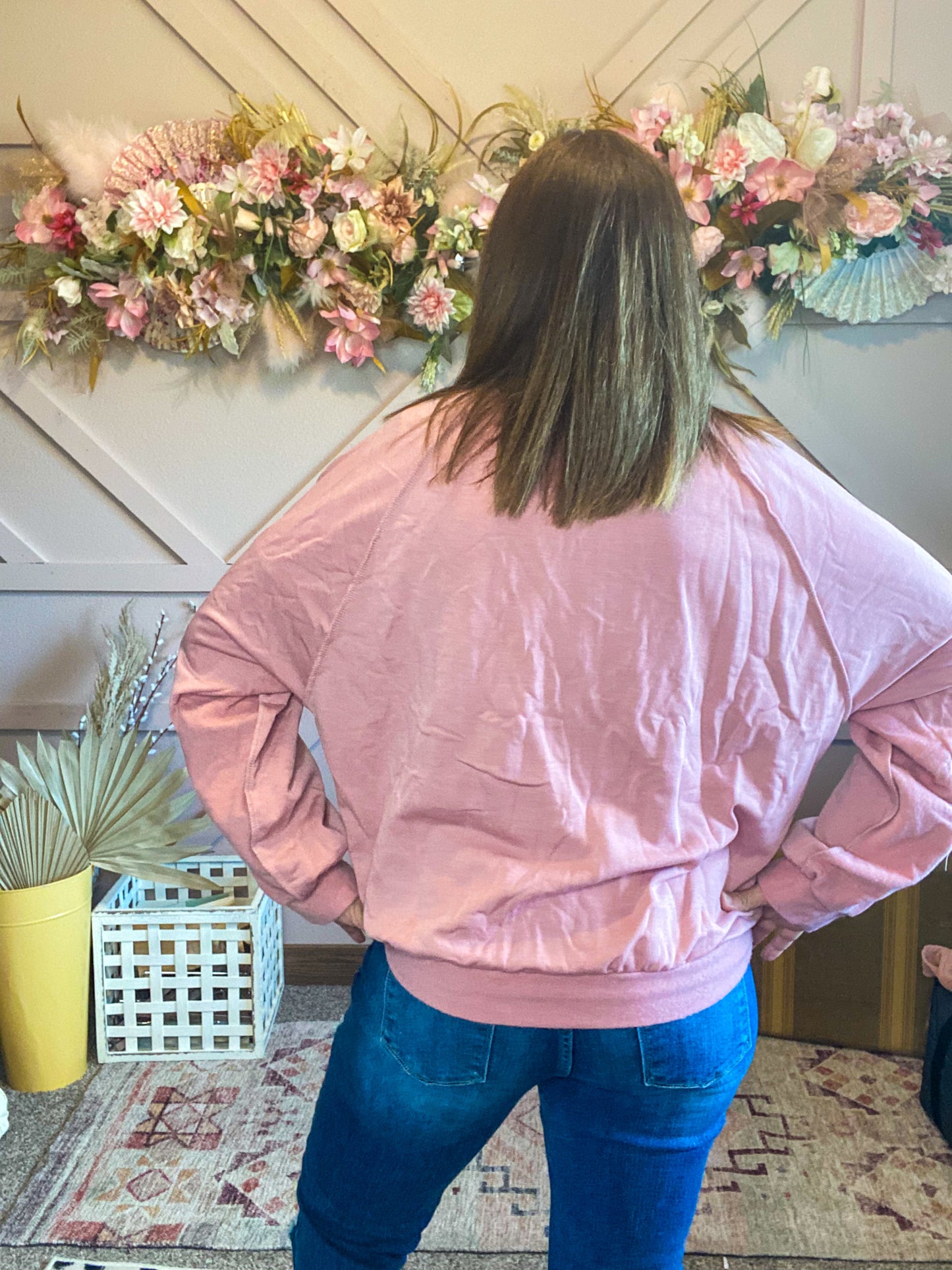 Terry Cowl Neck Sweatshirt