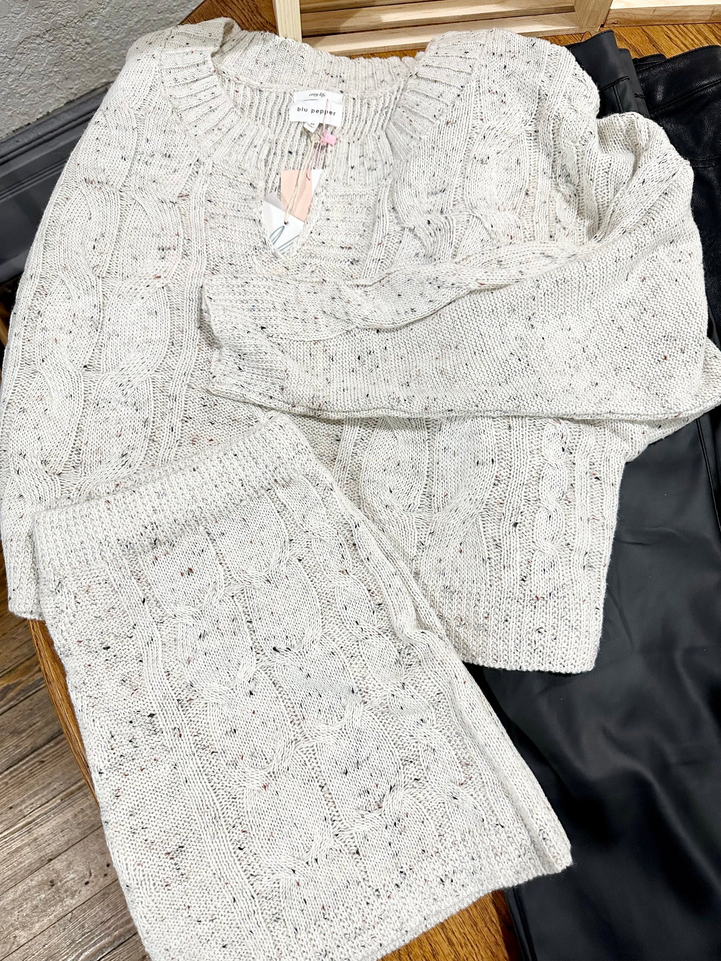 Cable Knit Pajama Set
