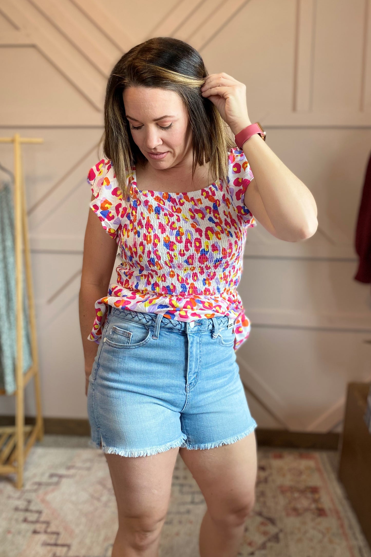 Colorful Leopard Top