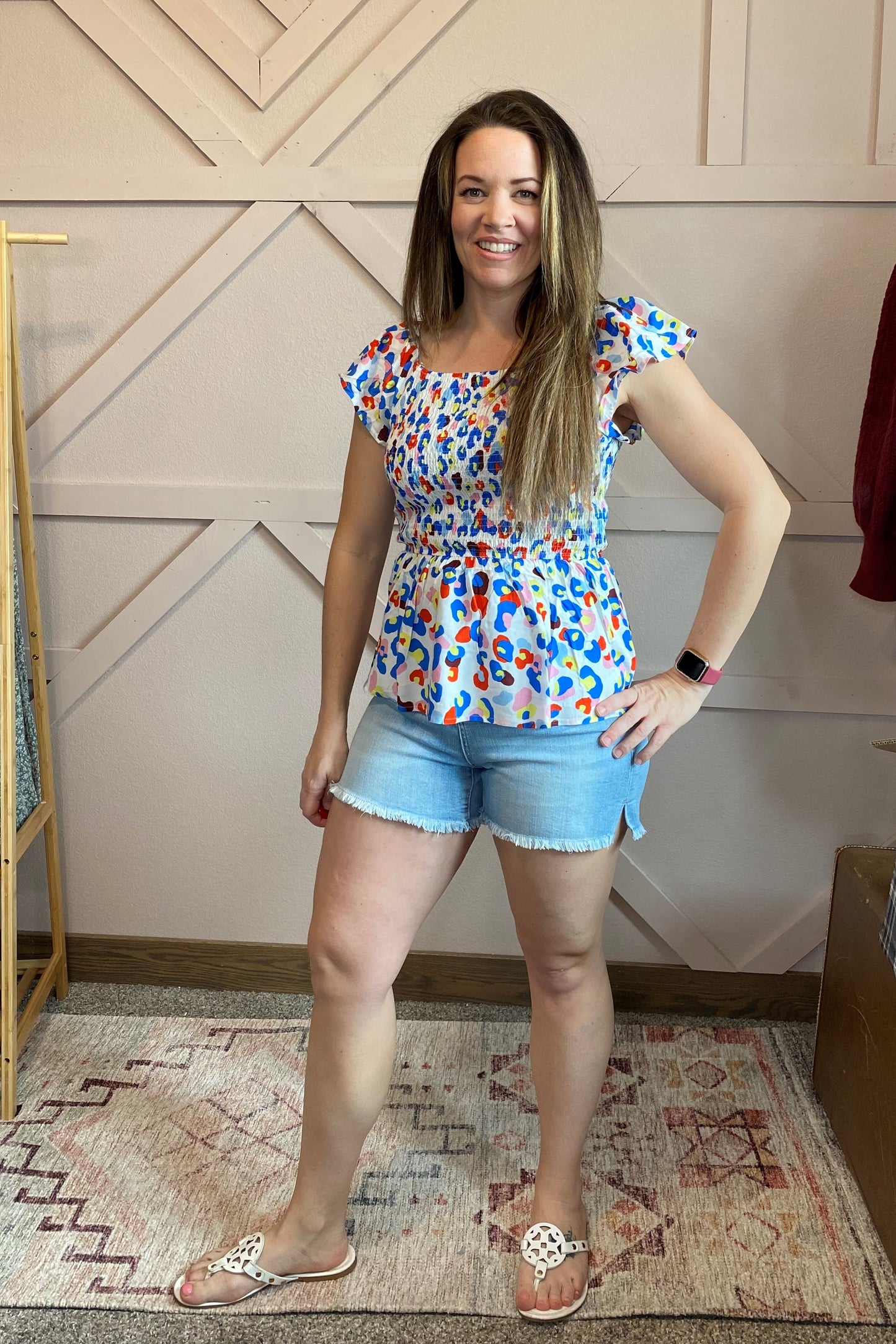 Colorful Leopard Top