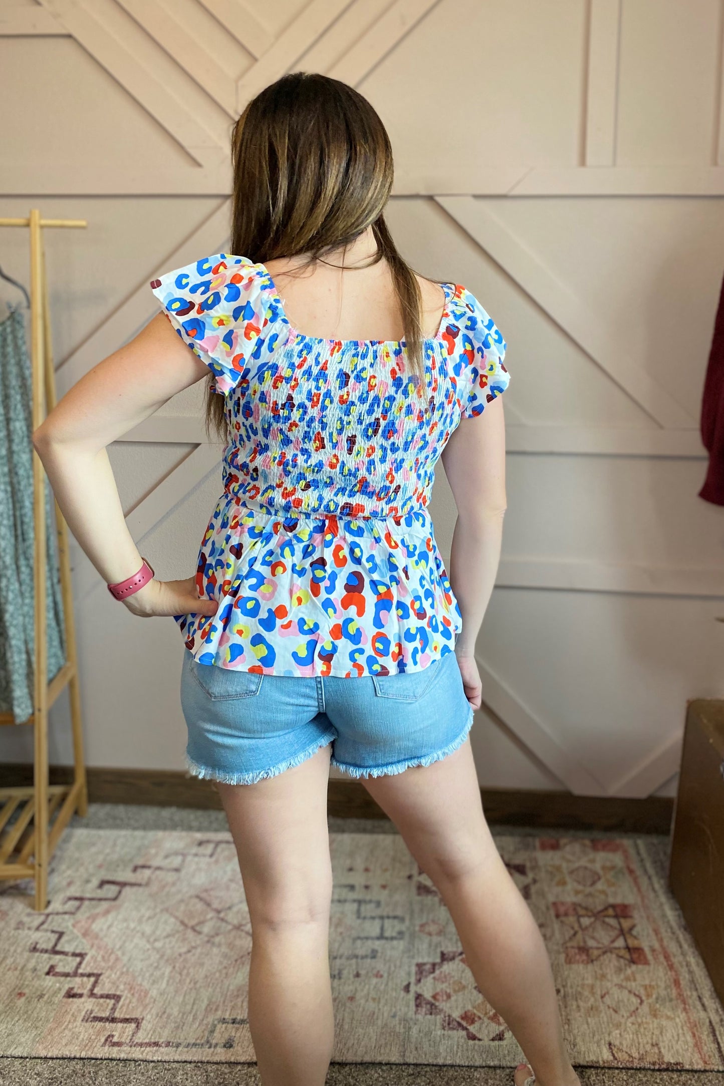 Colorful Leopard Top