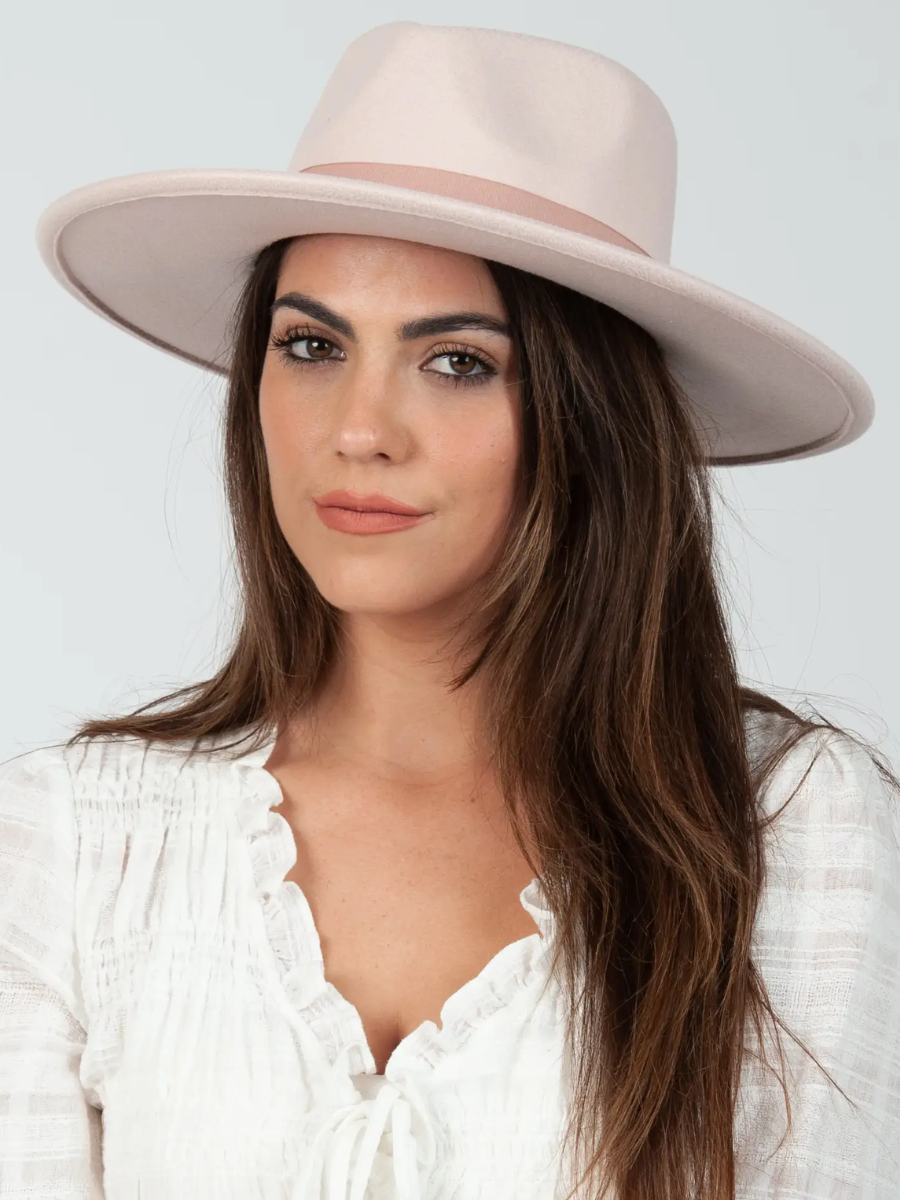 HBL1062N- Ariel II Vegan Felt Rancher - ROSE