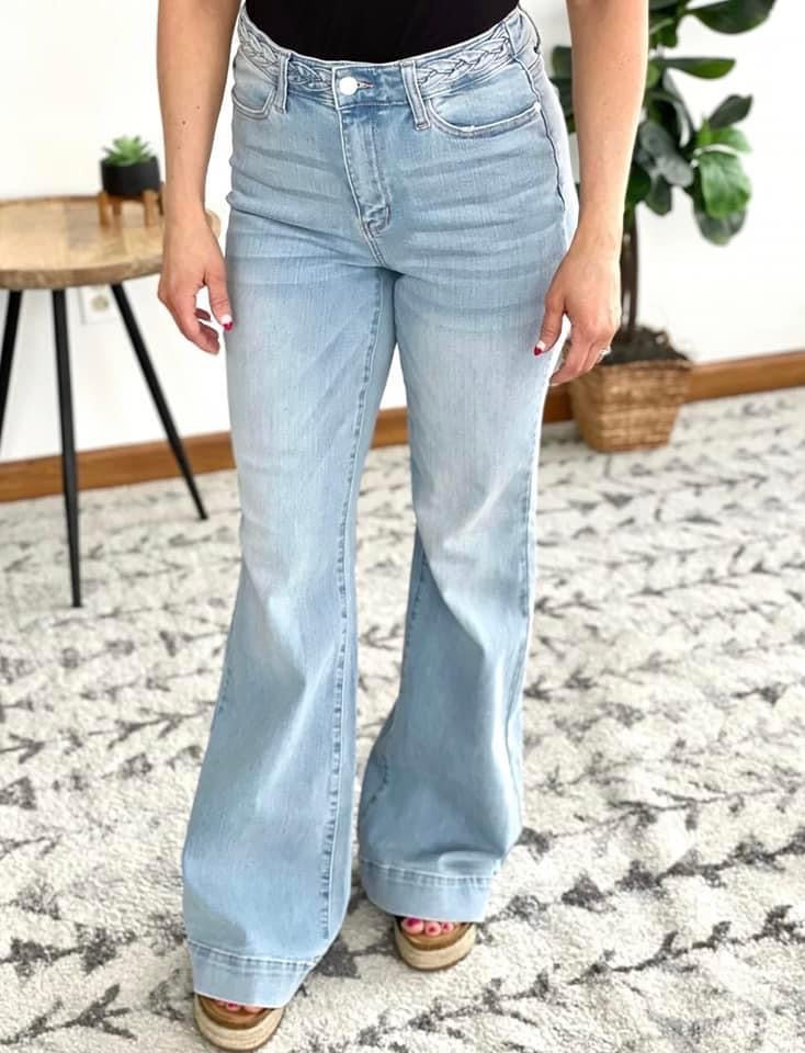 Braided Waist Band Jeans