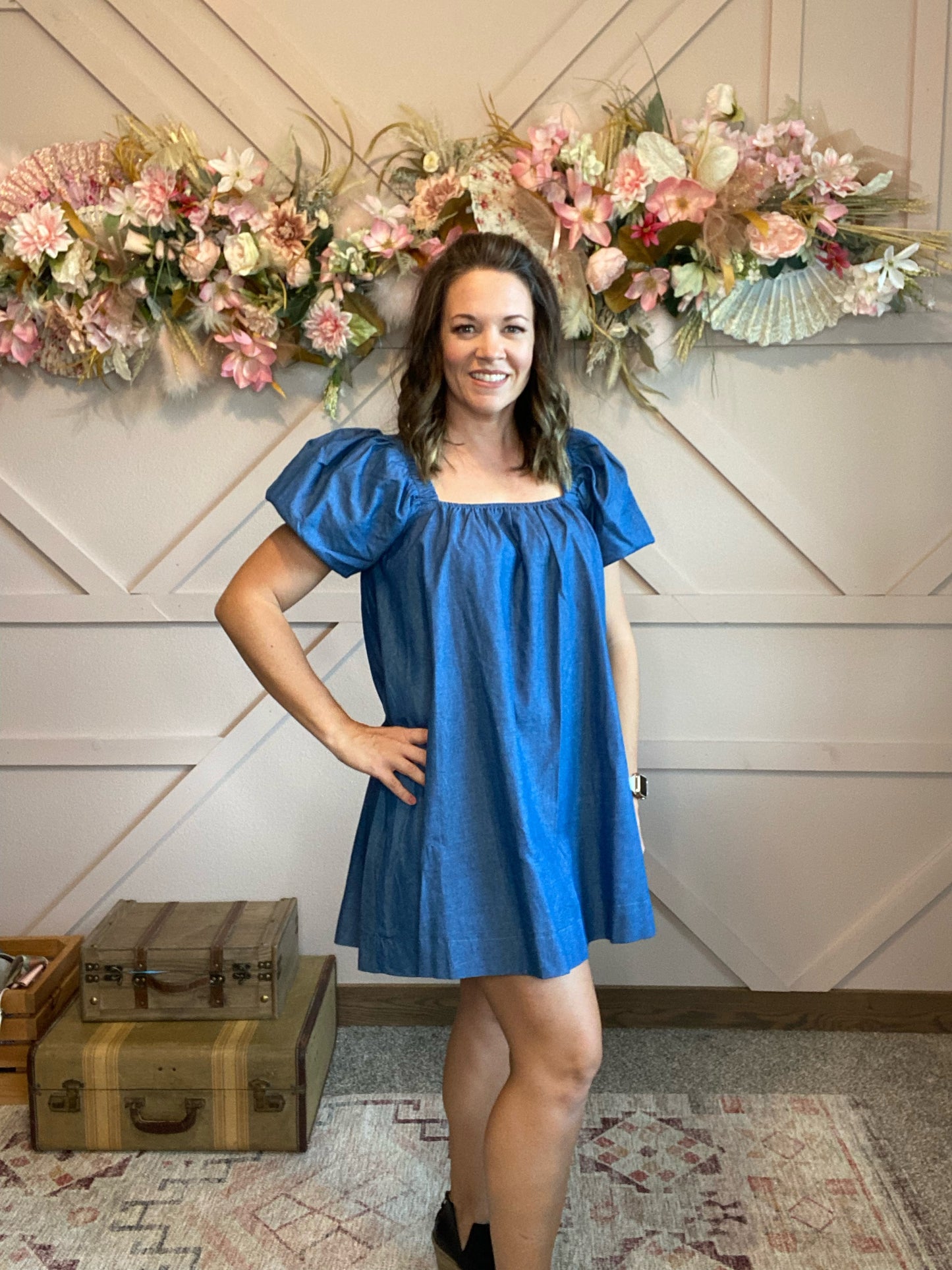 Denim Babydoll Dress