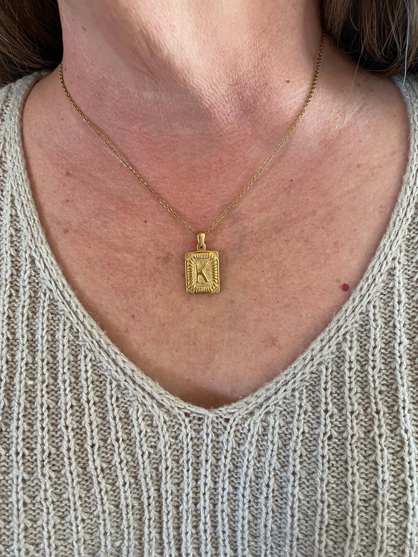 Initial Necklace - Gold