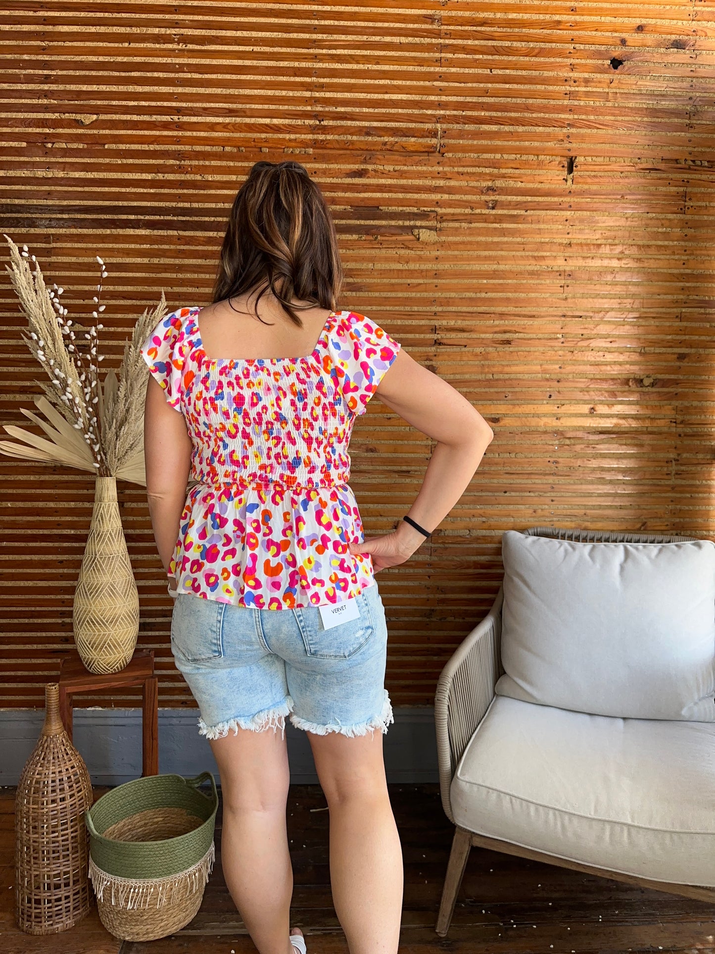 Colorful Leopard Top