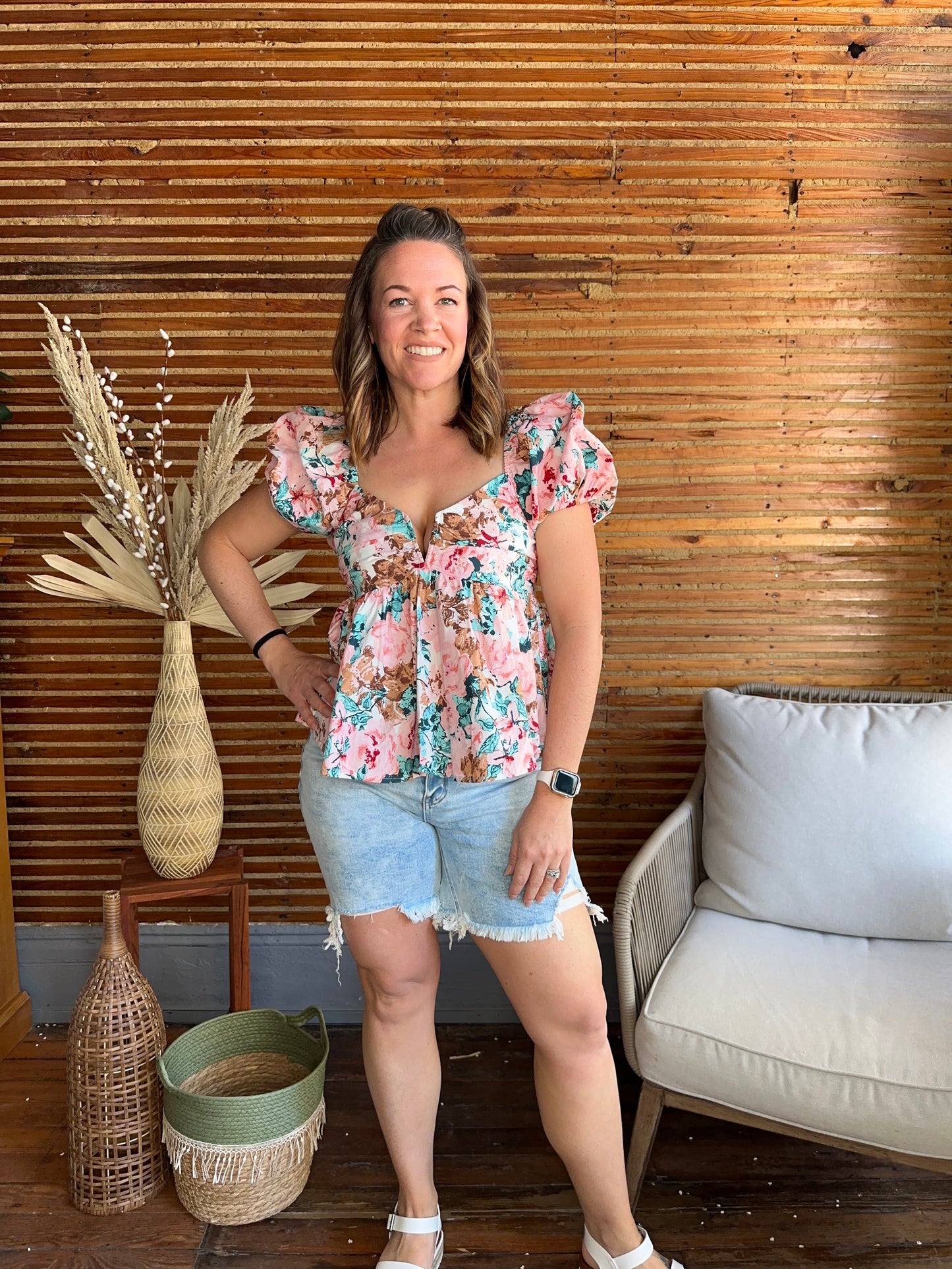 High Rise Acid Wash Short