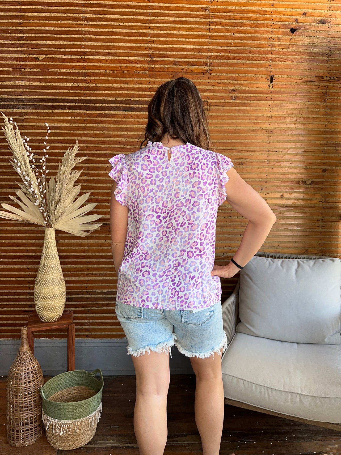 Lavender Blush Cheetah Top