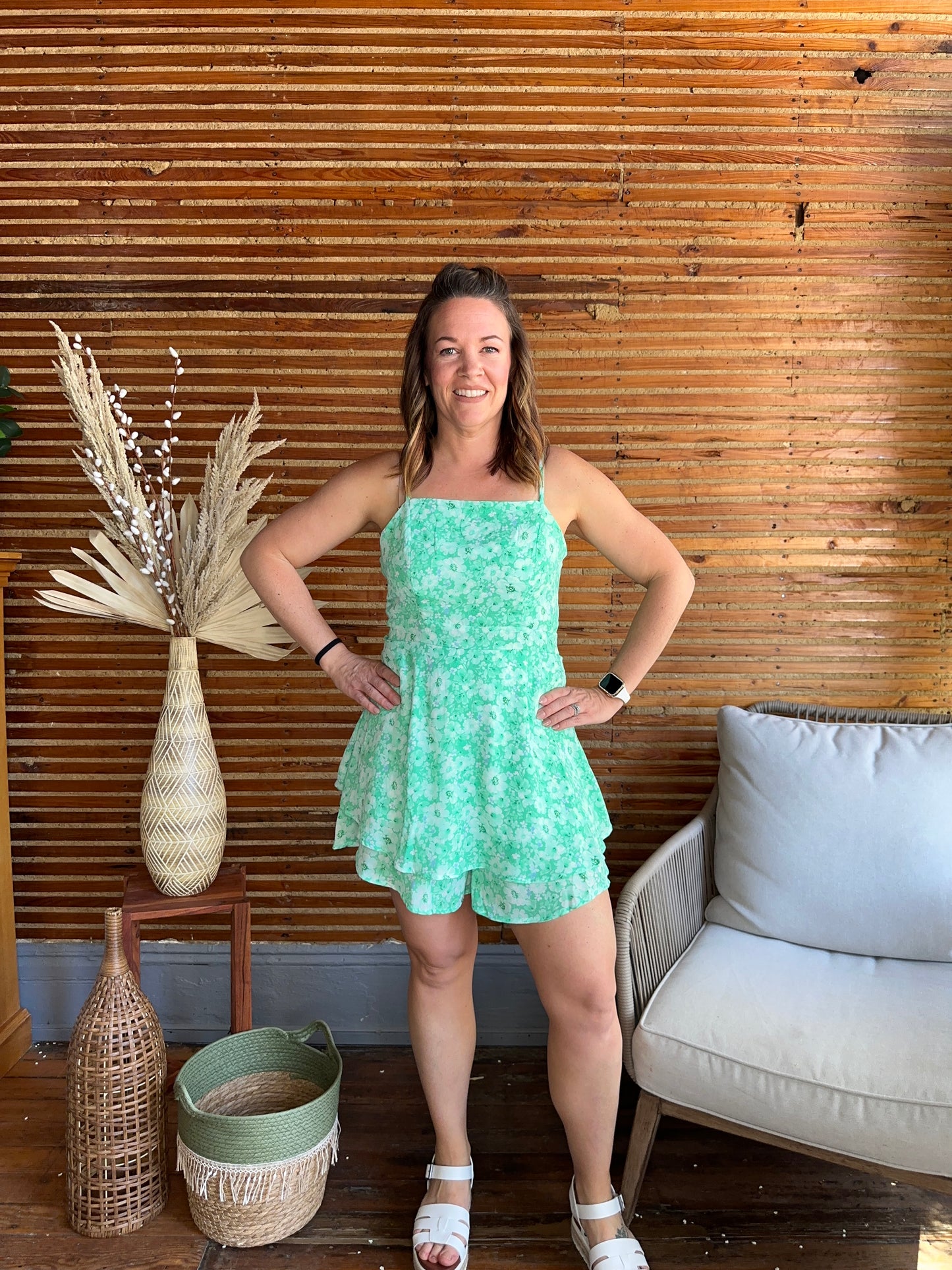 Emerald High Neck Romper