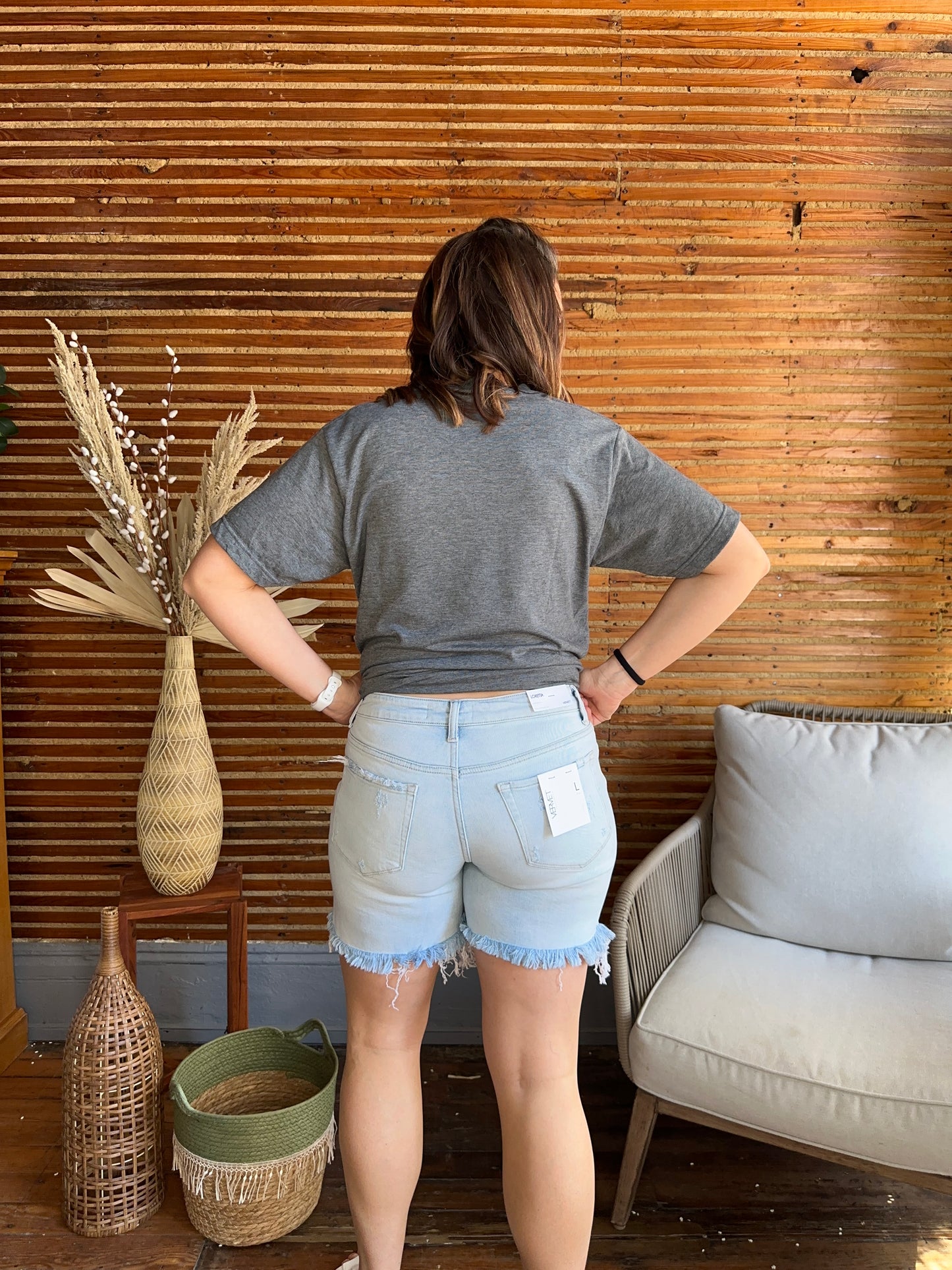 Mid Rise Vintage Midi Shorts