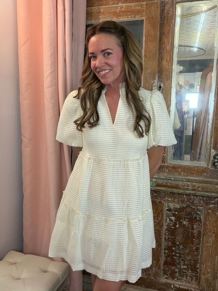 Sweet Cream Textured Dress