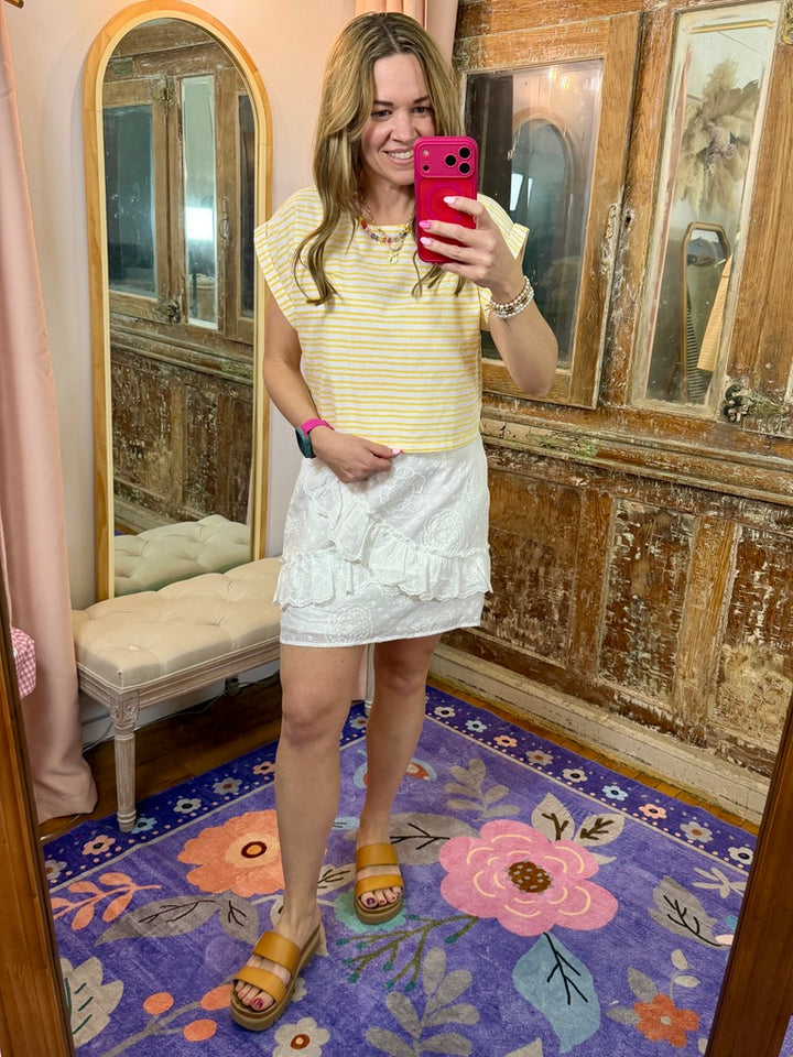 Eyelette Ivory Skirt