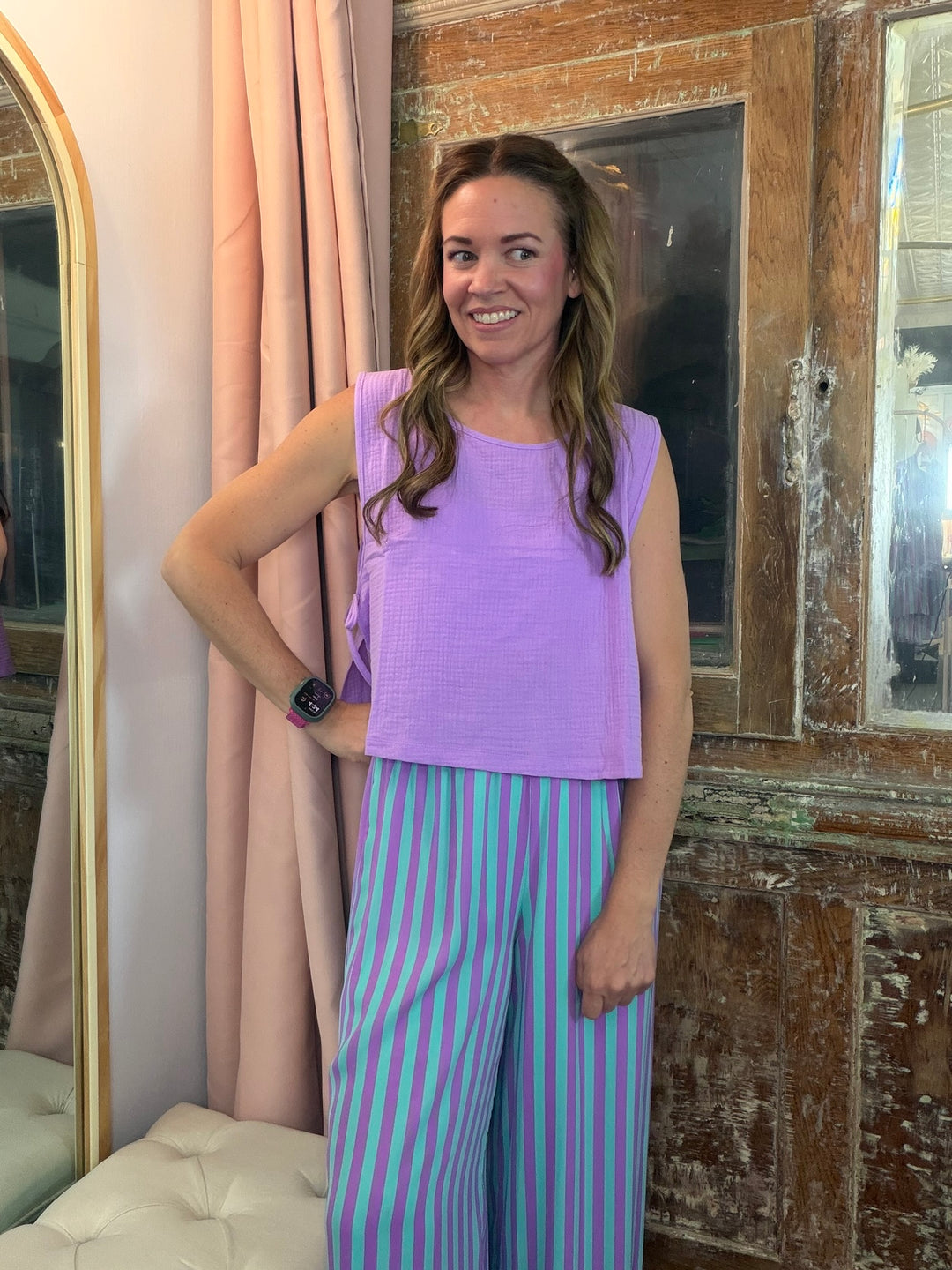 Lavender Breeze Tie Top