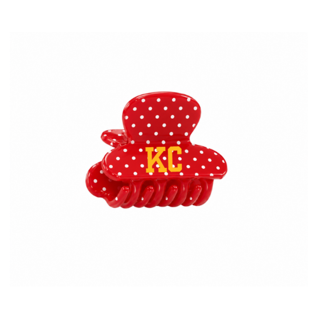 Kansas City Polka Dot Mini Claw Clip