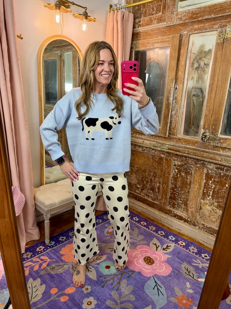 Cow Knit Sweater