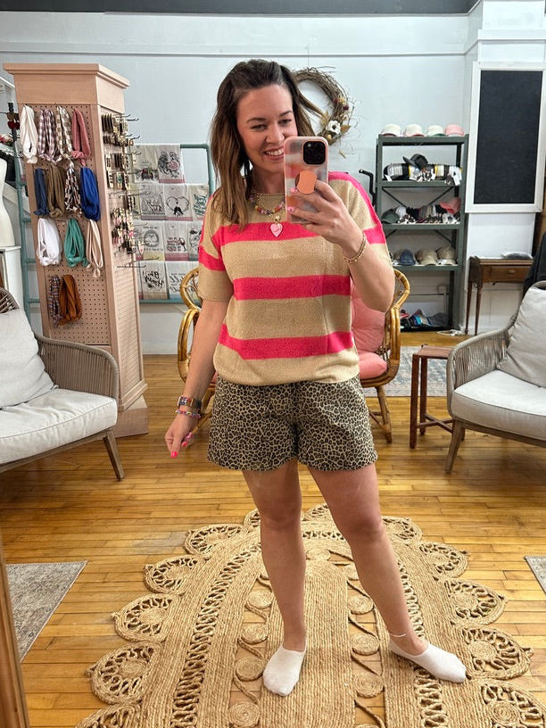 Colorblock Crew Neck Sweater