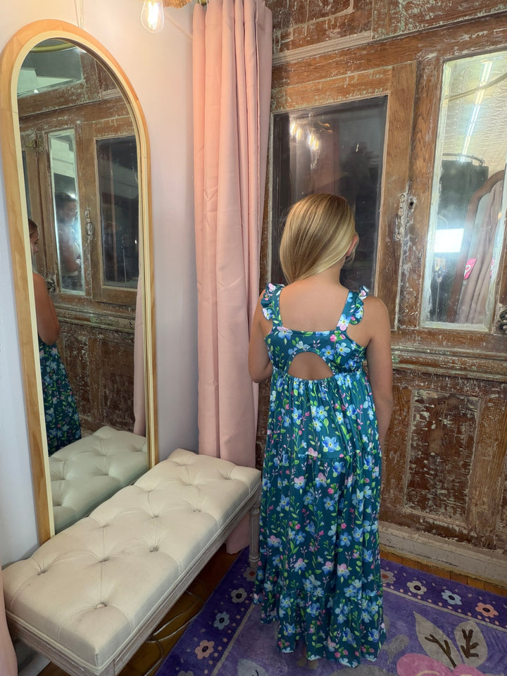 Floral Breeze Ruffle Maxi Dress