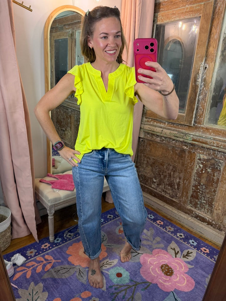 Sunbeam Flutter Sleeve Top