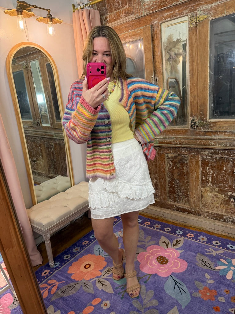 Eyelette Ivory Skirt