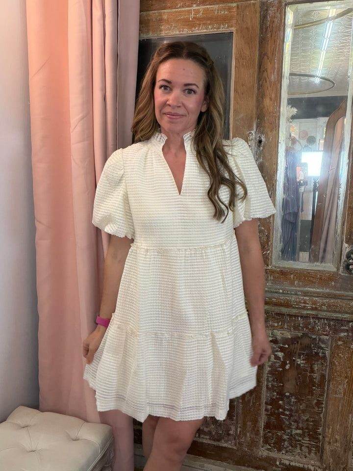Sweet Cream Textured Dress