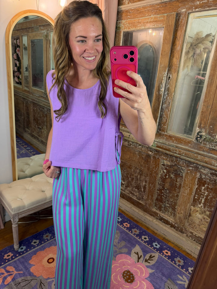 Lavender Breeze Tie Top