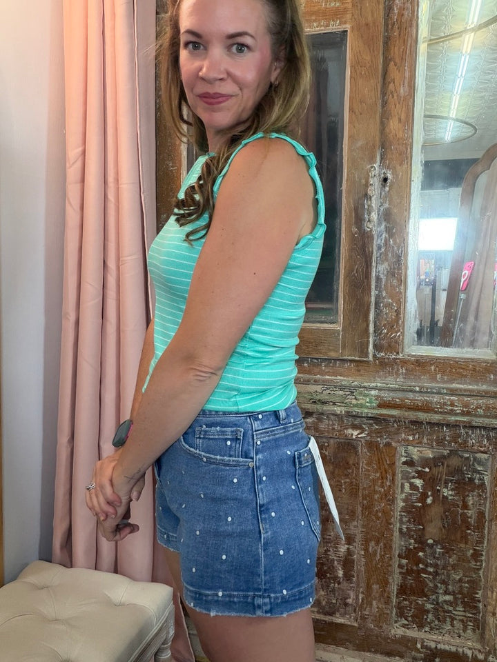 Dot Your Way Denim Short