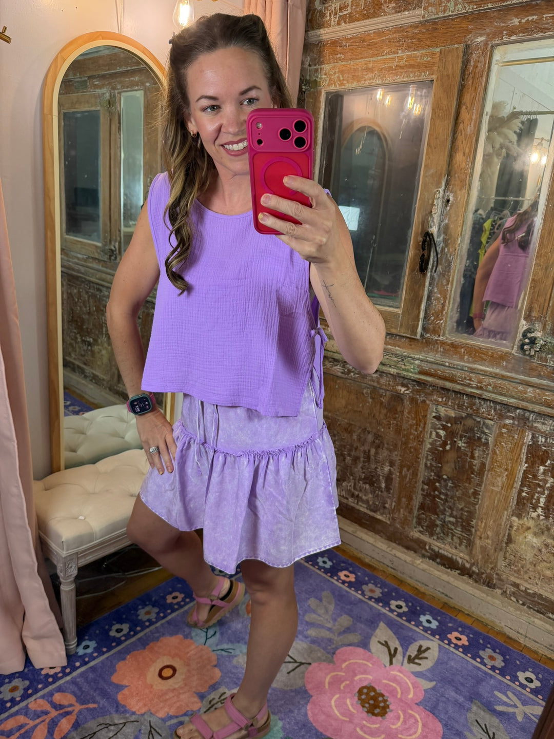 Lavender Breeze Tie Top