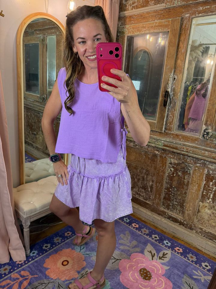 Lavender Breeze Tie Top