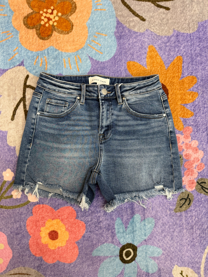 Weekend Ready Frayed Denim Shorts