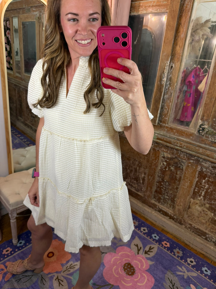 Sweet Cream Textured Dress