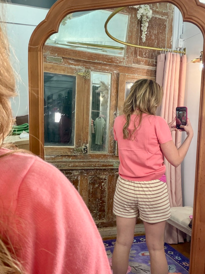 Garden Stripe Knit Shorts