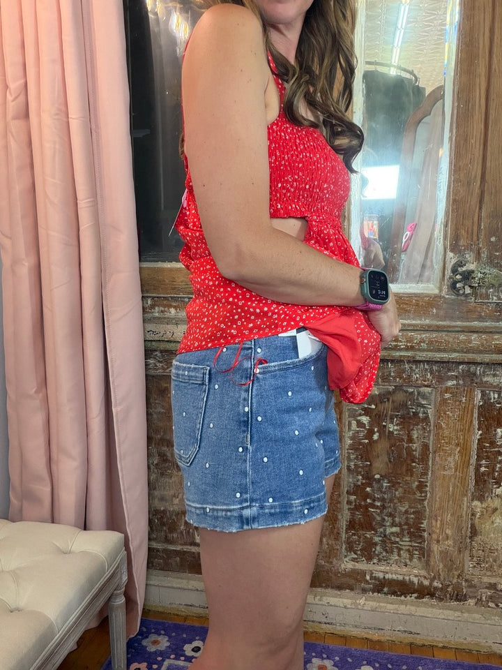 Dot Your Way Denim Short
