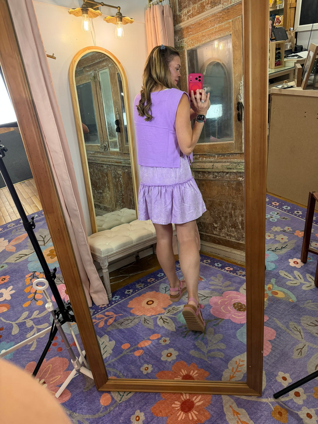 Washed Away Ruffle Skirt - Lavender