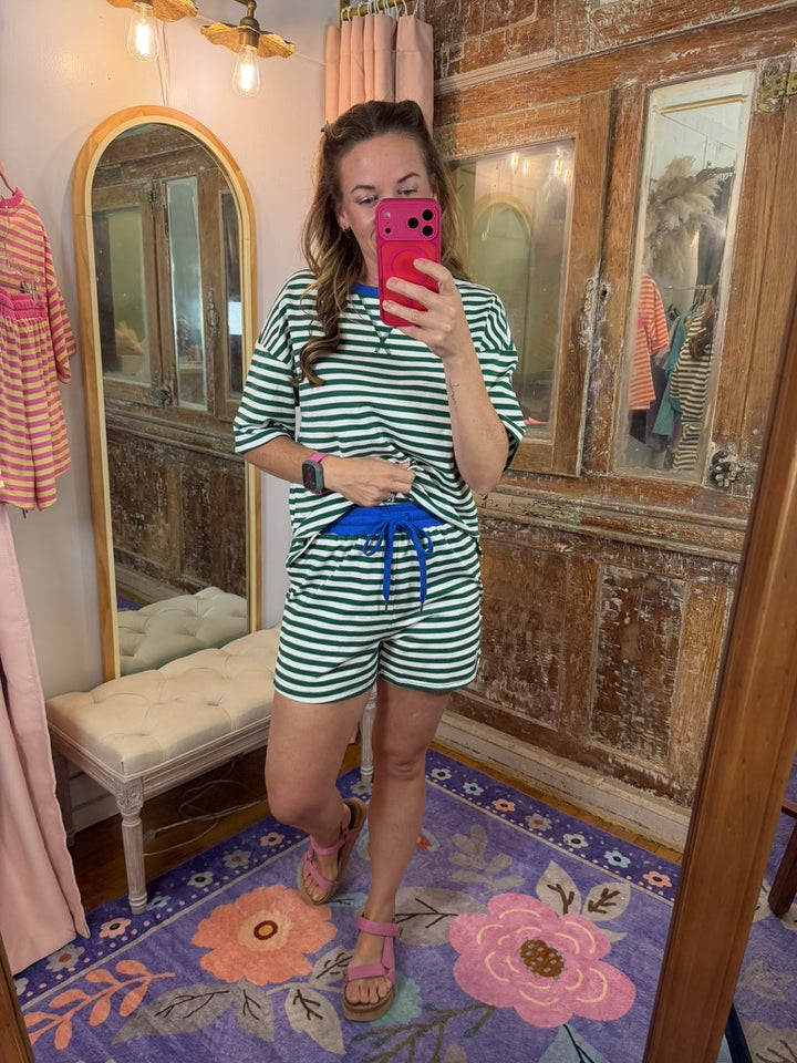 Blue Skies Stripe Lounge Set