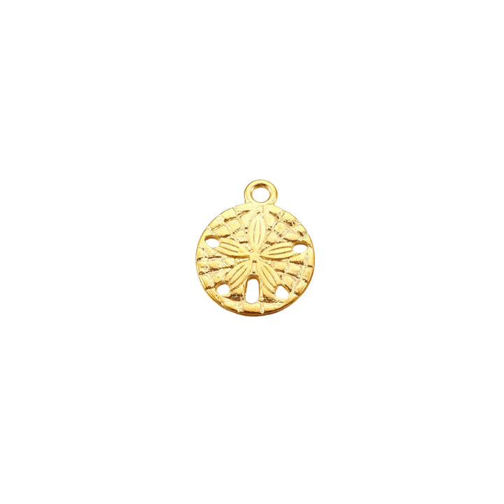 Gold Sand Dollar Charm