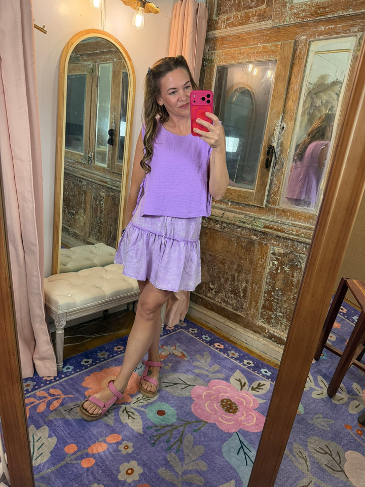 Lavender Breeze Tie Top