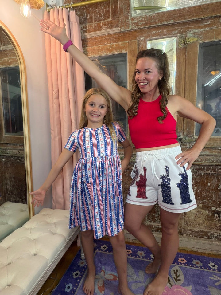 All American Girl Pocket Twirl Dress